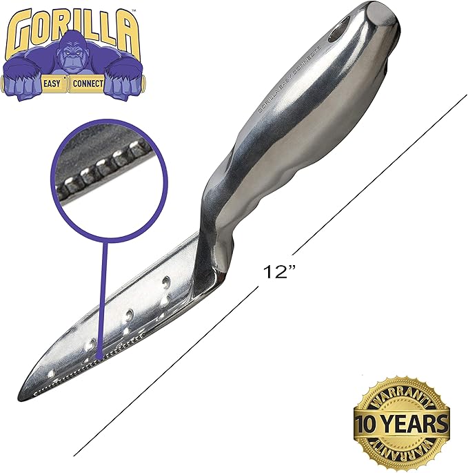 Gorilla Easy Connect Heavy Duty Garden Tools with Digging Trowel, Transplant Trowel and Cultivator