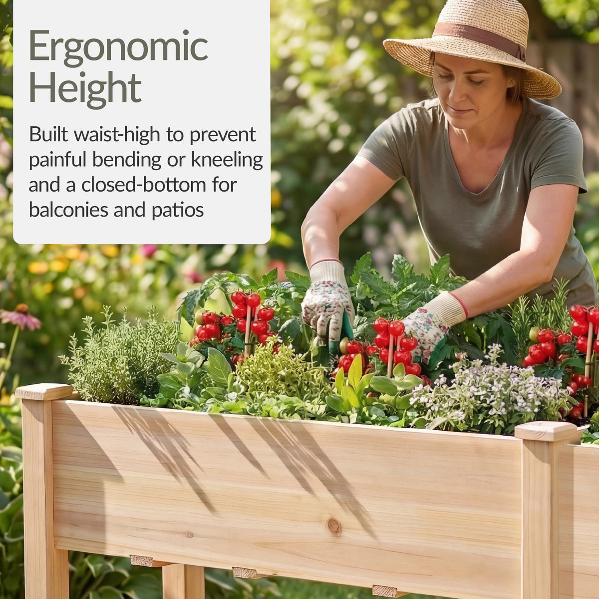 Best Choice Products 72x24x30in Raised Garden Bed, Elevated Wood Planter Box Stand for Backyard