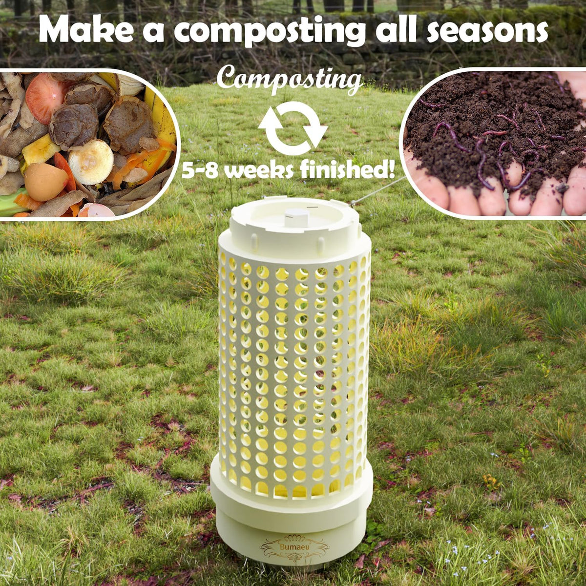 Underground Worm Farm, Garden Mini vermicomposting bin for use in Outdoor Gardening from Kitchen
