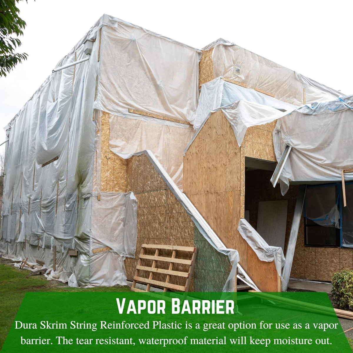 Farm Plastic Supply - Dura Skrim String Reinforced Clear Plastic Sheeting - 6 Mil - (20' x 100')