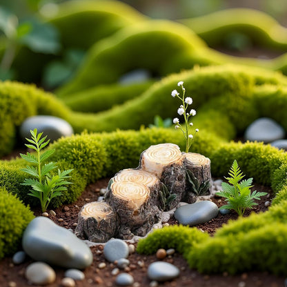 Miniature Resin Stump Micro Landscape Fairy Garden Ornament Mini Doll House Outdoor Landscape Decor