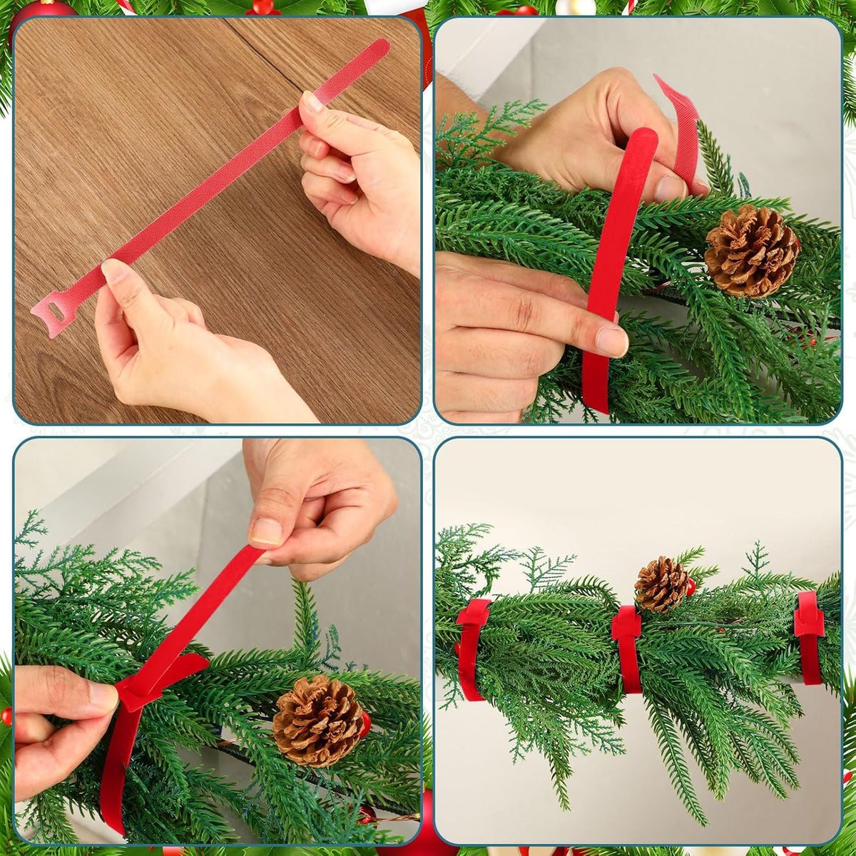 100 Pcs Christmas Garland Ties 12Inch Adjustable Holiday Garland Twist Ties for Holiday Halloween