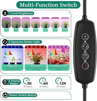 Meonum Indoor Greenhouse with Grow Lights, 51.18 "L x 25.59" W x 21.65" H Small to Medium Portable