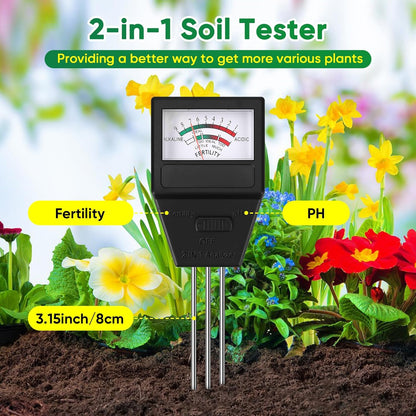 BlumWay 4-in-1 Seed Starter Tray with Grow Light &Heat Mat & Soil Meter Set,40-Cells Seedling Tray