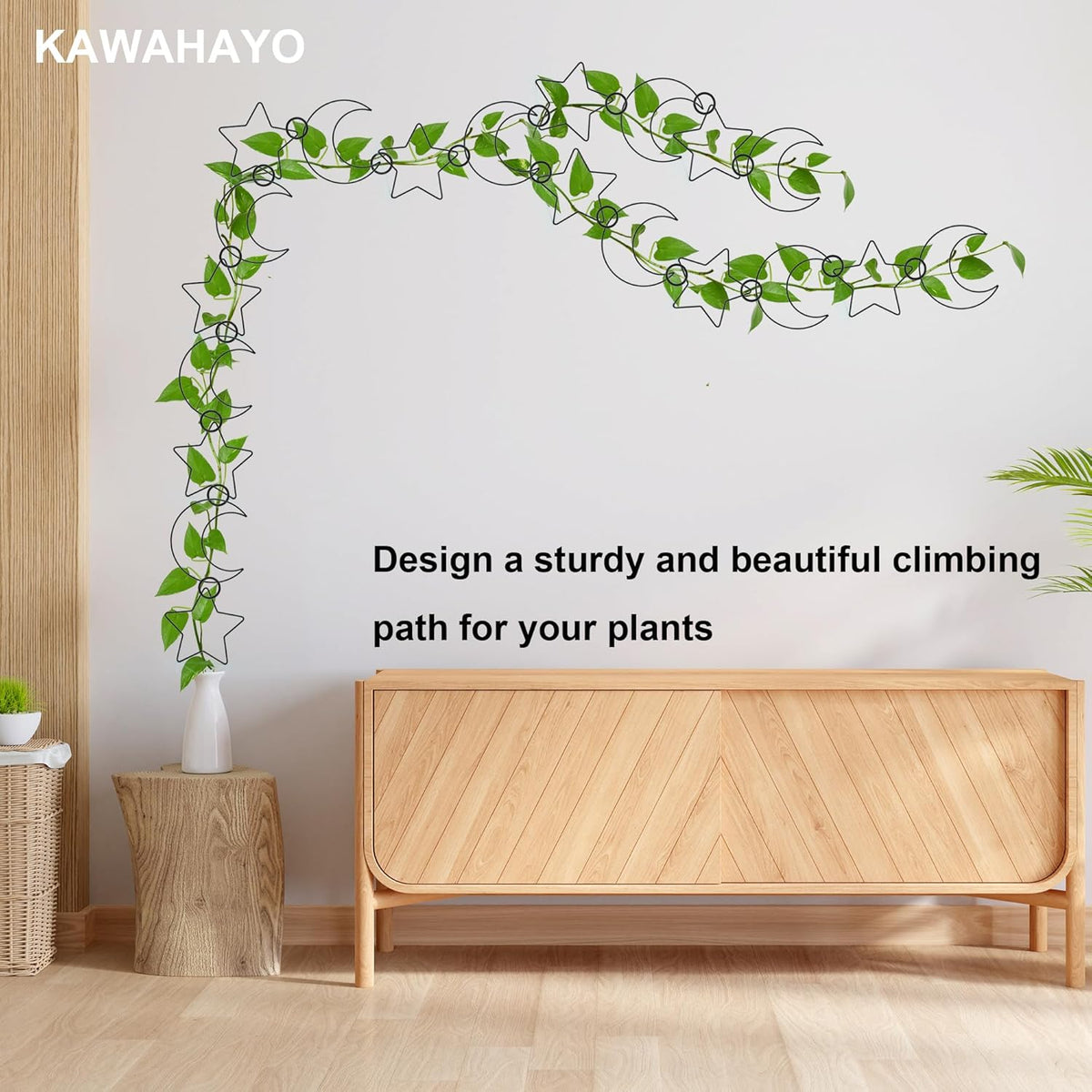20 Pcs Chain Trellis for Climbing Plants, Plant Trellis Indoor and Outdoor, Garden Wall Trellis