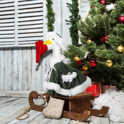Suzile Winter Christmas Goose Outfit Dresses Clothes for 23" High Cement or Plastic Porch Goose