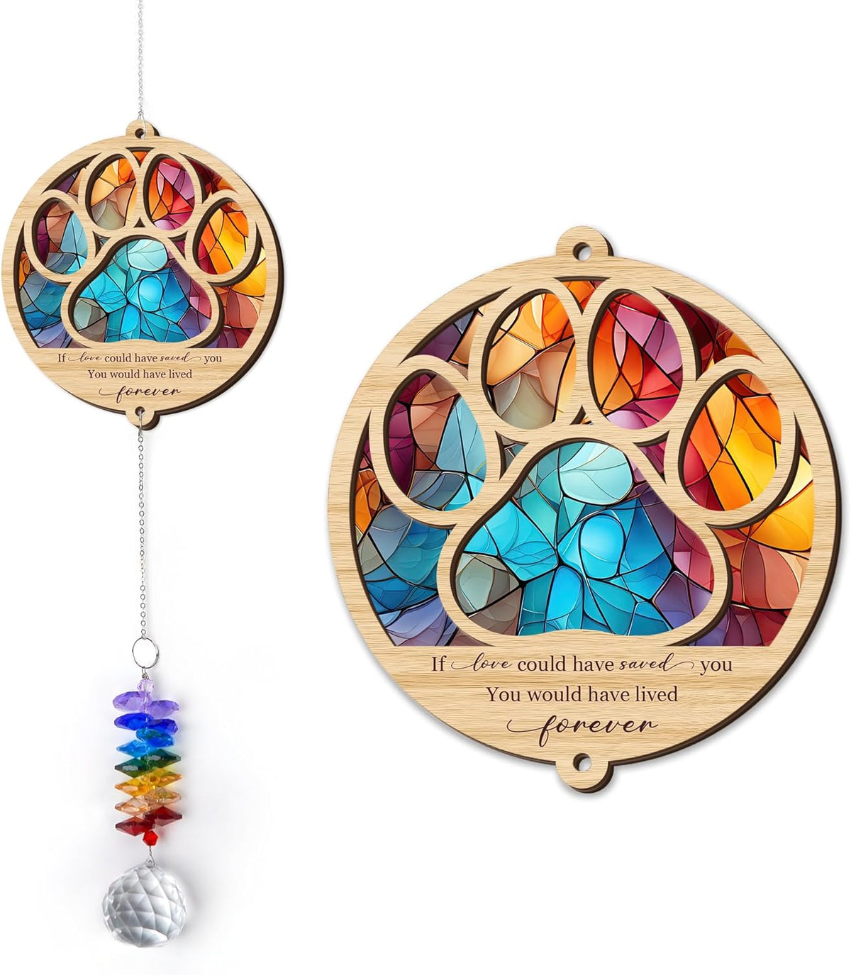 2 Layered Ornament Suncatcher Birthday Gifts for Dog Lover - Pet Memorial Suncatcher - Dogs