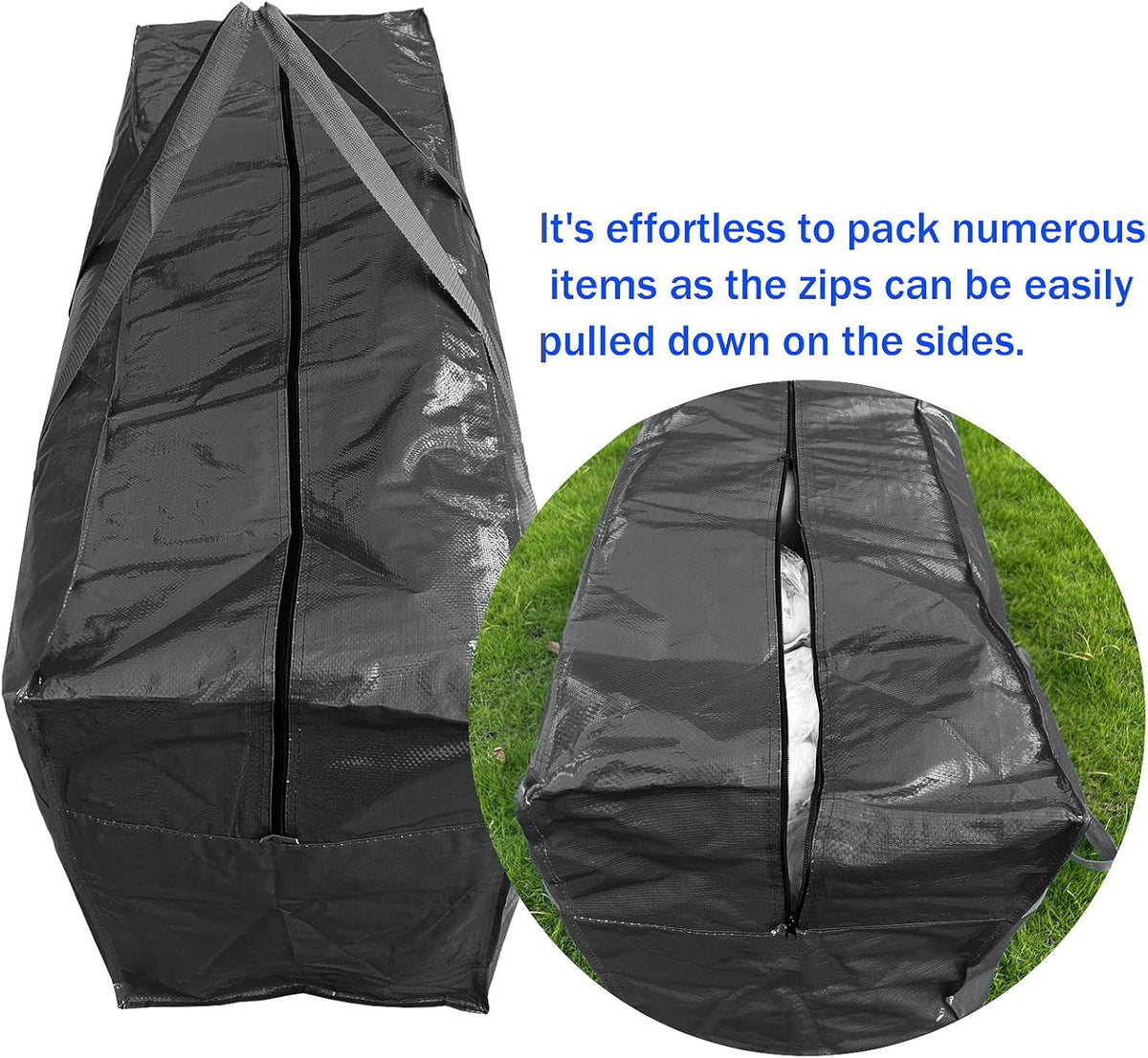 66 Gallon Extra Large Storage Bags, Huge Moving Bags Heavy Duty with Zipper and Stronger Handles