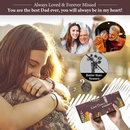 Memorial Gifts for Loss of Dad, 25'' Memorial Wind Chimes for Loss of Father, Sympathy Gifts for
