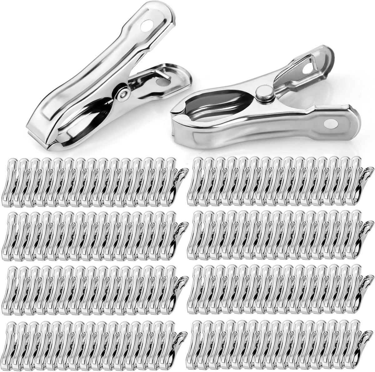 120 Pcs Garden Clips, Greenhouse Clamps, Stainless Steel Greenhouse Clips for Netting, Heavy Duty