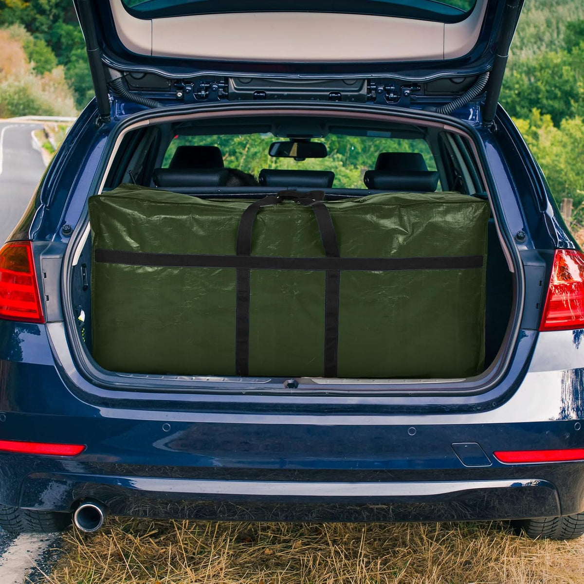 4 Pcs 66 Gallon Large Moving Bags with Zipper and Handles Foldable Storage Duffle Bags Heavy Duty
