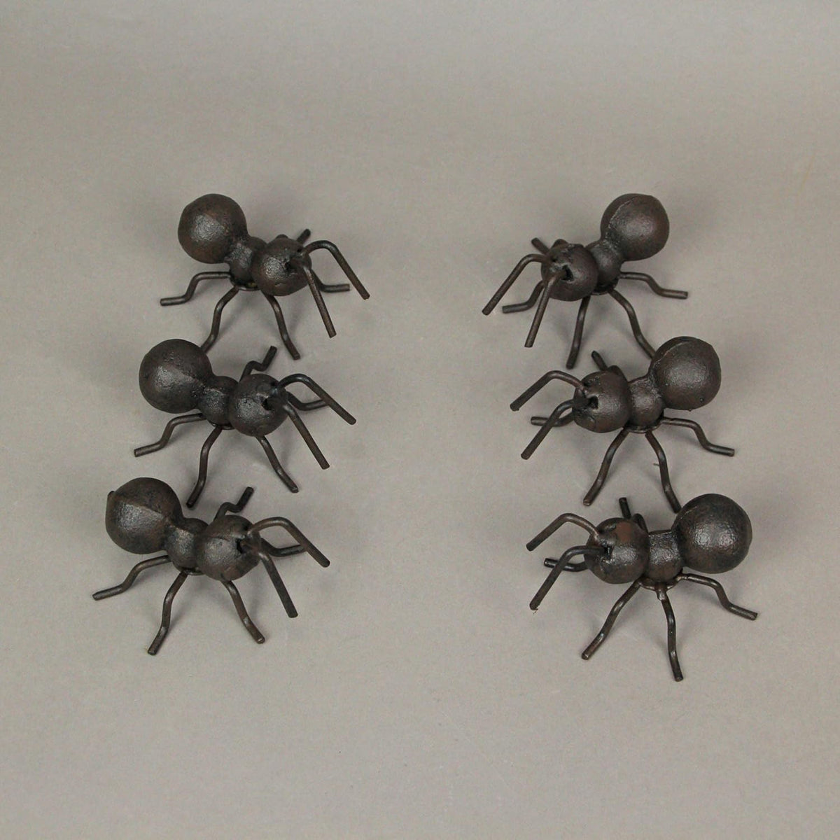 Set of 6 Cast Iron Ant Sculptures Home Garden Decor Metal Outdoor Statue Yard Art
