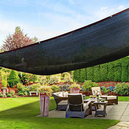 winemana Black Shade Cloth 90%, 30x50 FT Mesh Tarp - Garden Shade for Greenhouse, Patio