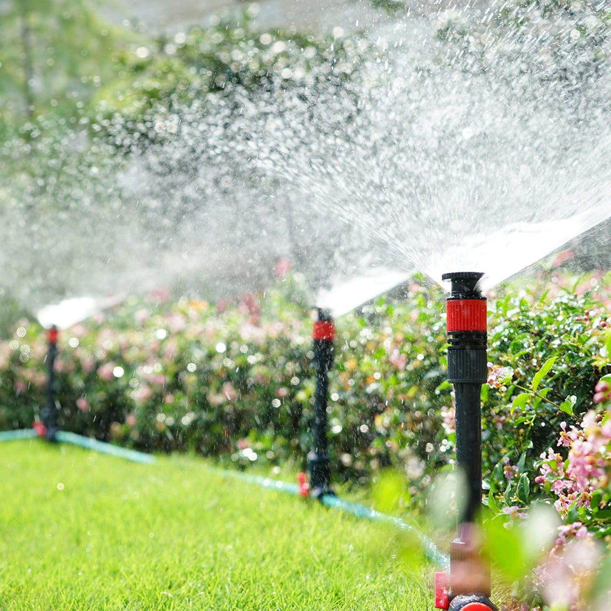 Eden 96093 Multi-Adjustable Flex Design Garden Sprinkler with Extension Set, Great for DIY