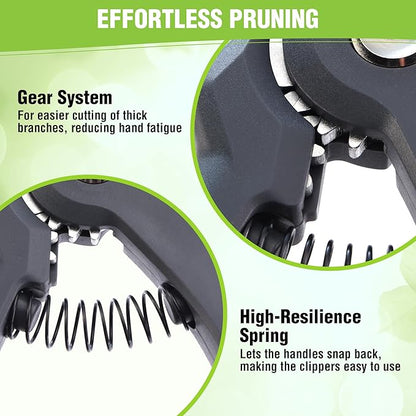 WORKPRO 8.5" Anvil Pruning Shear, Heavy Duty Garden Scissors & Clippers with Labor-Saving Design