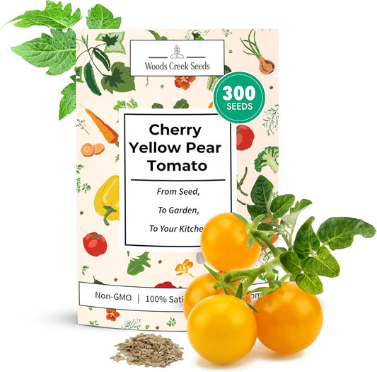 Woods Creek Seeds: Yellow Pear Tomato Seeds for Planting - Heirloom Tomato Seeds for Planting
