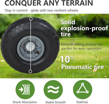 Hose Reel Hold Up To 300 Ft Heavy Duty Garden Hose Reel Sturdy Water Hose Reel Cart with 4 Wheels
