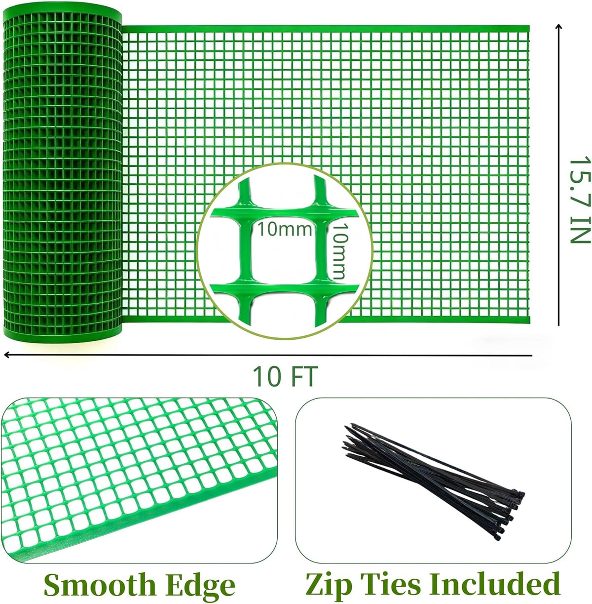 PotatoLife Plastic Wire Mesh Fence, Balcony Fence for Baby and Pets, Safety Fence, Stair Protector