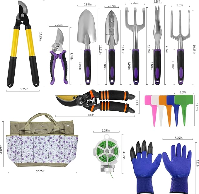 Gardening Tools – 42 Piece Premium Gardening Tool Set,Heavy Duty Hand Tools with Fashion Garden