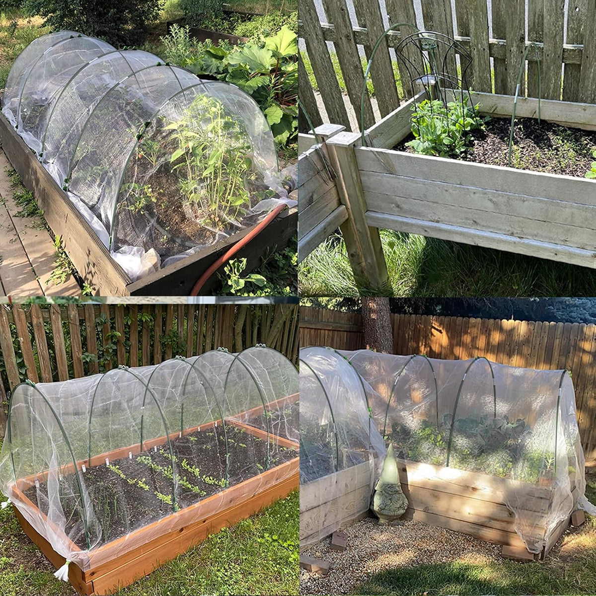 MAXPACE Greenhouse Hoops for DIY Grow Tunnels Less Than 2.7ft Wide, Rust-Free Fiberglass Support