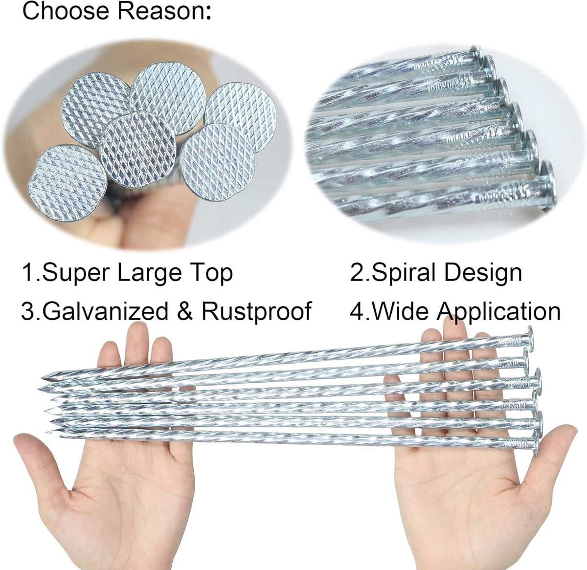 12 Inch Galvanized Landscape Stakes Metal Landscape Edging Anchoring Spikes, Landscape Anchoring