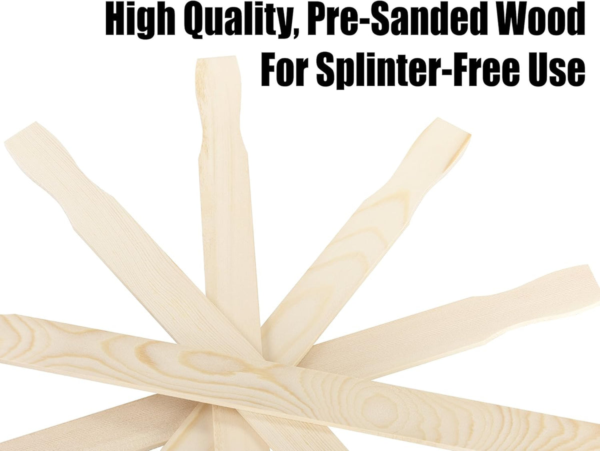 Ultra Sturdy 21in Paint Stir Sticks 5 Pack. Sanded Wood Paddle Stirrers for Mixing Epoxy or Paints