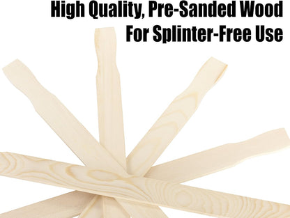 Ultra Sturdy 21in Paint Stir Sticks 5 Pack. Sanded Wood Paddle Stirrers for Mixing Epoxy or Paints