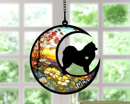Personalized Dog Memorial, Custom Name Samoyed Dog Christmas Ornament with Name, Custom Breeds, Pet