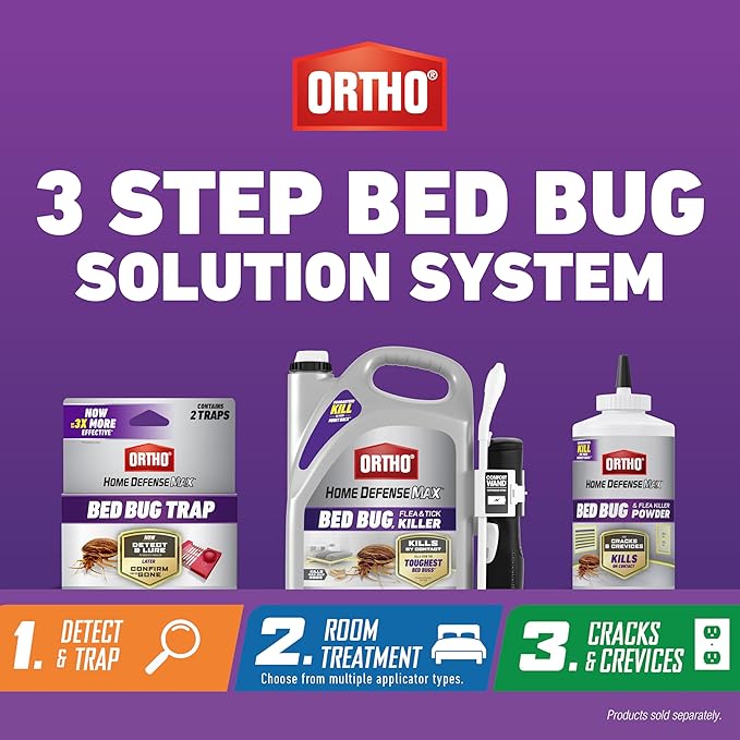 Ortho Home Defense Max Bed Bug Trap, Detect Bed Bugs in Homes and While Traveling, 2 Traps in Each