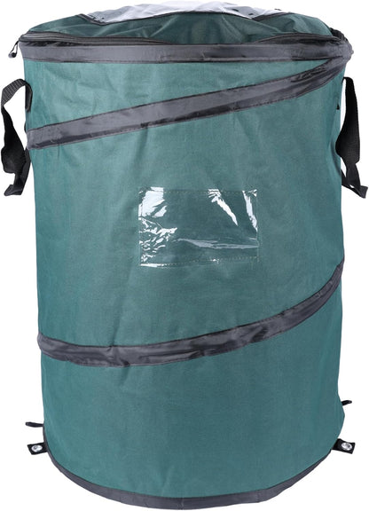 Coghlan's Deluxe Durable Pop-Up Trash Can – Collapsible Garbage Bin with Zippered Lid, Bag Clips