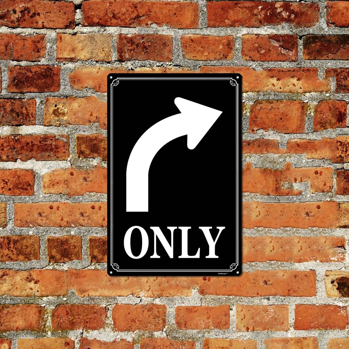 12x16" Left Turn Only Arrow Signs - High-Intensity Aluminum Parking Lot Sign, Weatherproof &
