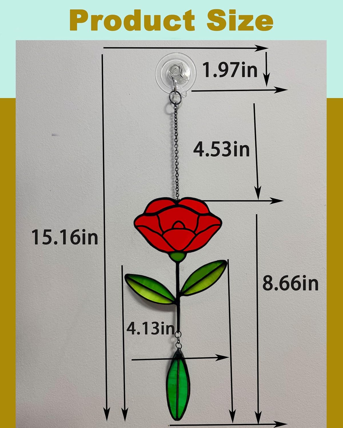 Stained Glass Window Hangings, Handcrafted Garden Suncatchers for Window and Home Decor Decor
