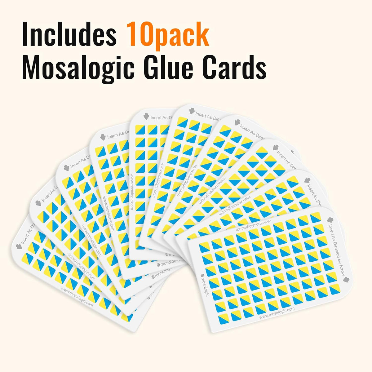 Mosalogic Sticky Card Plug Refill Replacement Glue Cards for Flying Insect Trap Indoor-10pack (No