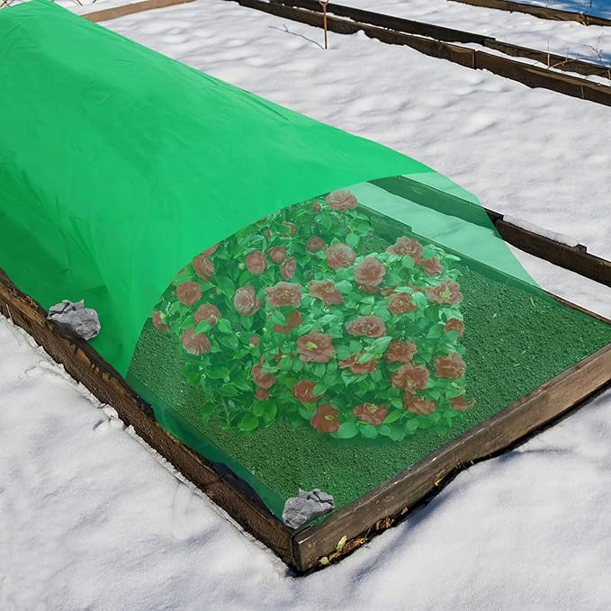 Alphatool 2.0oz/yd² Plant Covers Freeze Protection - 10 x 20 ft Easy of Use Green Winter Plant