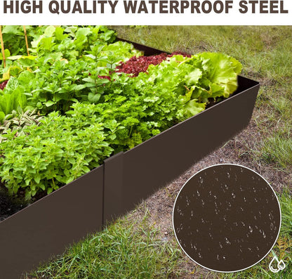 40" L x 6" H Metal Landscape Edging, Heavy Duty Galvanized Steel Garden Edging,6 Pack Steel