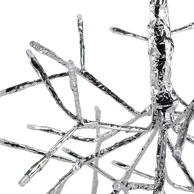 Alpine Corporation | 10"H Indoor Christmas Snowflake Ornament with White LED Lights — Elegant