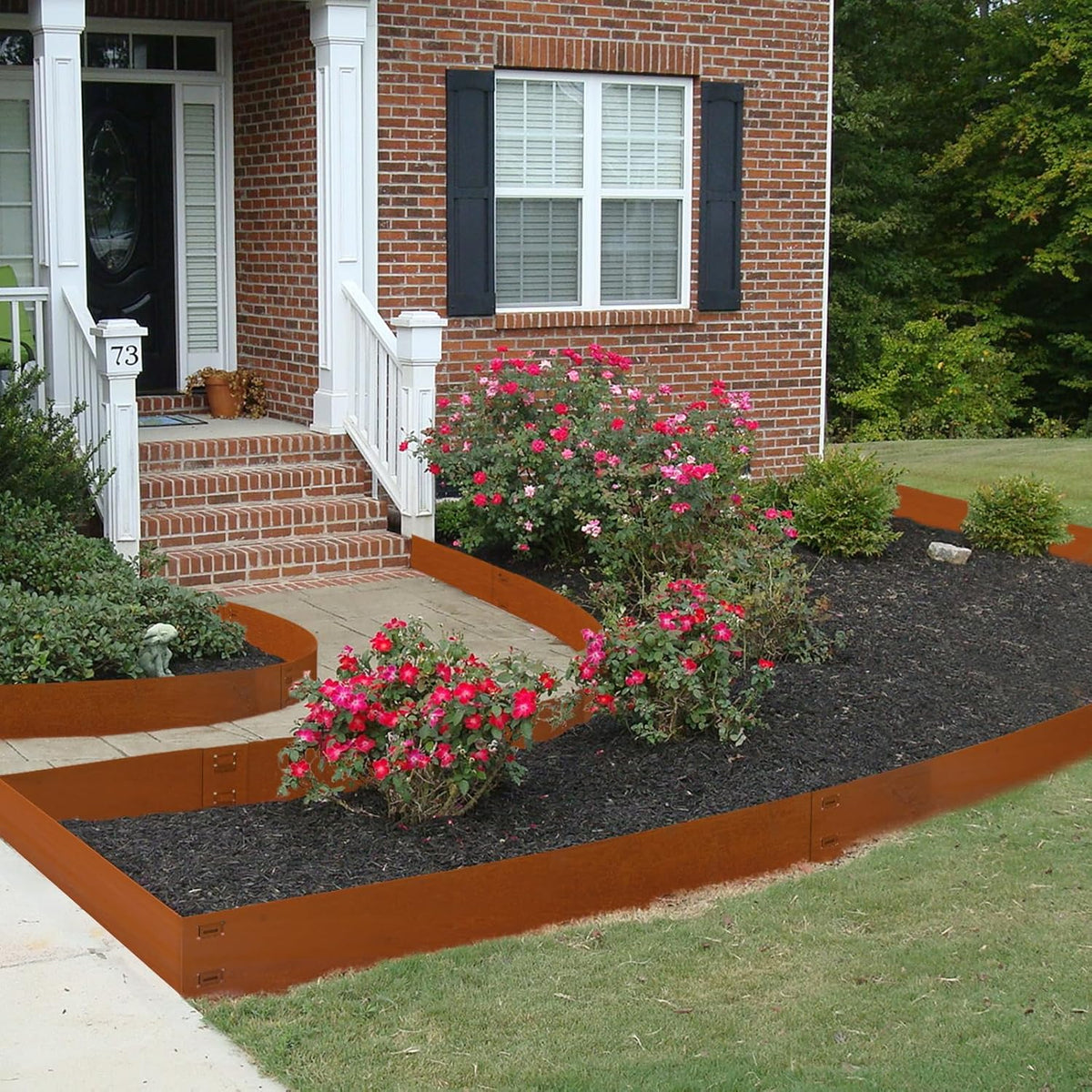 Cor-Ten Steel Landscape Edging 12 Inch,20Ft 6-Pack Rust-Resistant Metal Landscape Edging,Steel