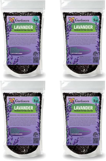 Gardenera Organic Lavender Soil Blend - Enhance The Beauty and Aroma of Your Garden - 20 QUARTS
