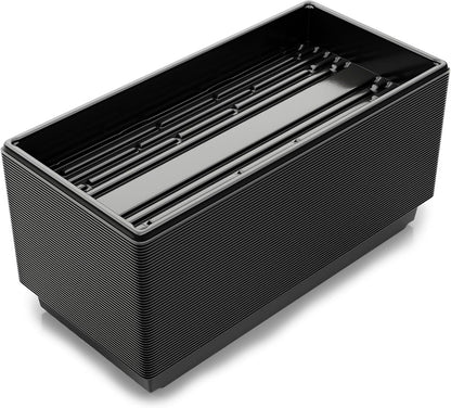 10x20 Inch Black Plastic 50 Pack Plant Propagation Tray – Growing Trays for Garden, Planting