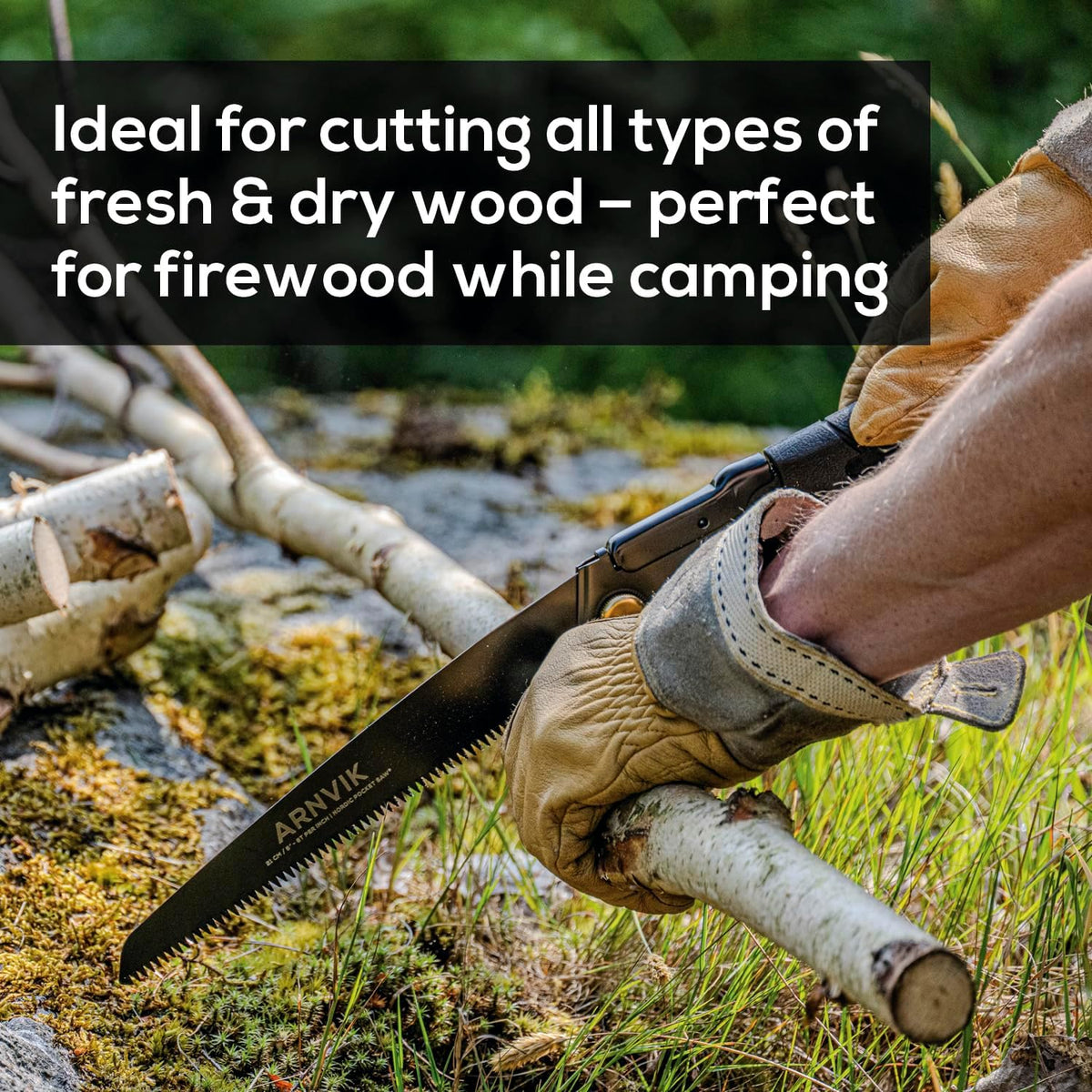 Nordic Pruning Saw for Gardening & Folding Saw Bushcraft - Arnvik - 8 Teeth per Inch - 8 in
