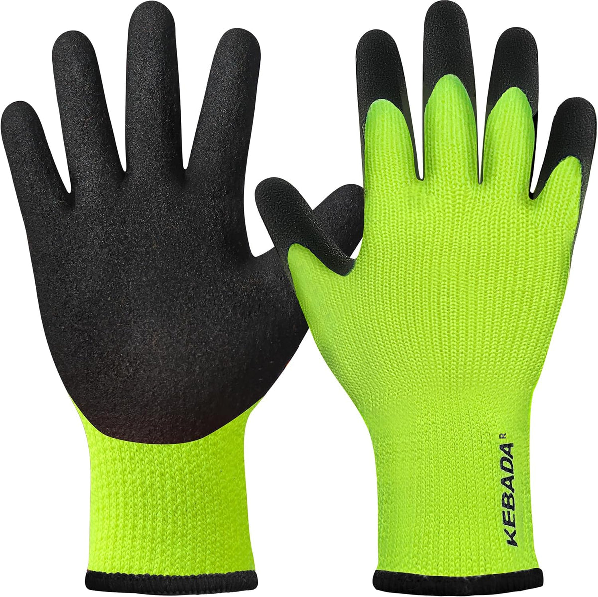 Kebada T3 Winter Work Gloves for Men and Women, Warm Knit Cold Weather Work Gloves, Thermal