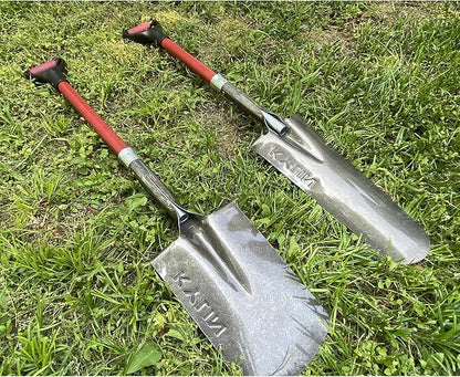 KYLIN 14-Gauge Heavy Duty Shovels Set,2-Piece Fiberglass D-Handle Spade,16” Drain Landscping