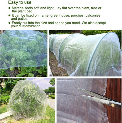 6.5Ftx 25Ft Mosquito Bug Insect Bird Net Barrier Hunting Blind Garden Netting for Protect Your