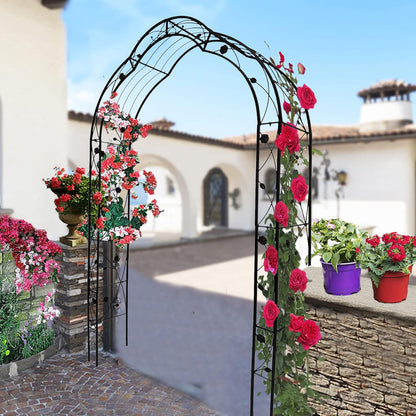 Metal Garden Arch, Garden Arch Trellis for Climbing Plants Outdoor, Garden Arbor for Weddings Party
