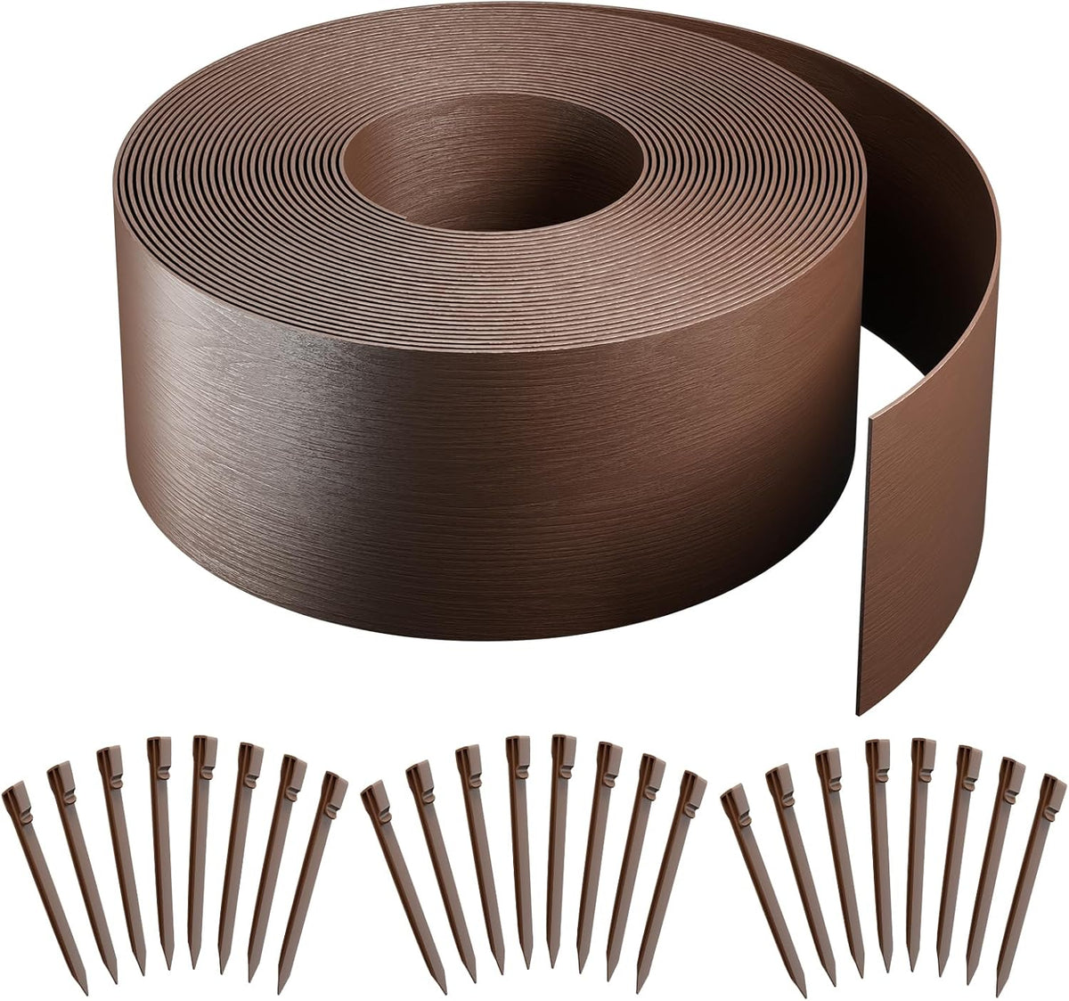 AGTEK 78FT Plastic Landscape Edging Coil Kit, 8 inch High Terrace Board Garden Edging Border with