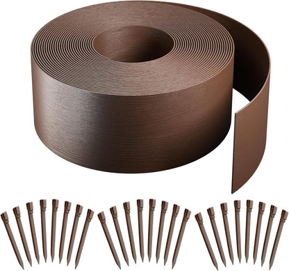AGTEK 78FT Plastic Landscape Edging Coil Kit, 8 inch High Terrace Board Garden Edging Border with