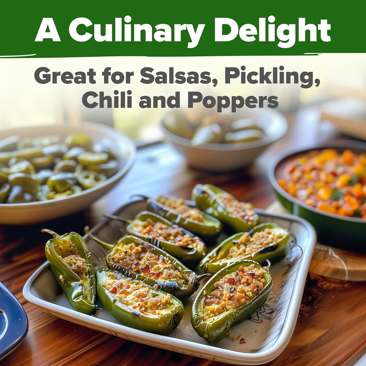 HOME GROWN Jalapeno Pepper Seeds – 258 𝗡𝗢𝗡-𝗚𝗠𝗢 𝗨𝗦𝗔 Heirloom Seeds (Capsicum annuum) – High