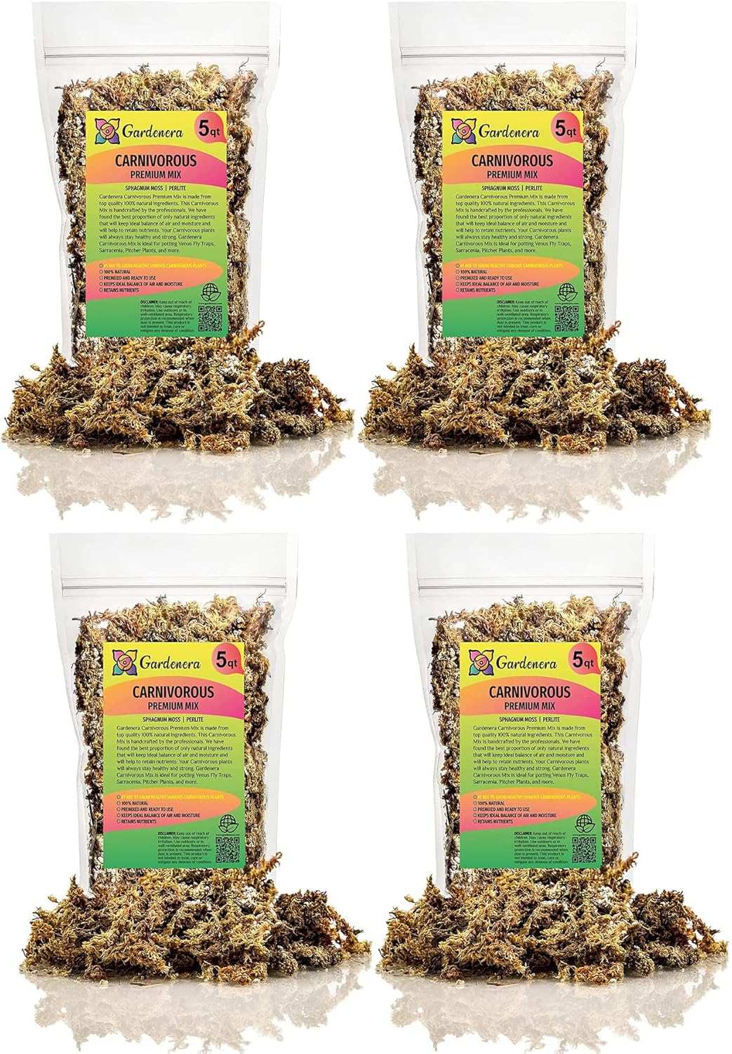 Gardenera Sphagnum Moss Potting Mix for Carnivorous Plants, Moss and Perlite Blend for Potting