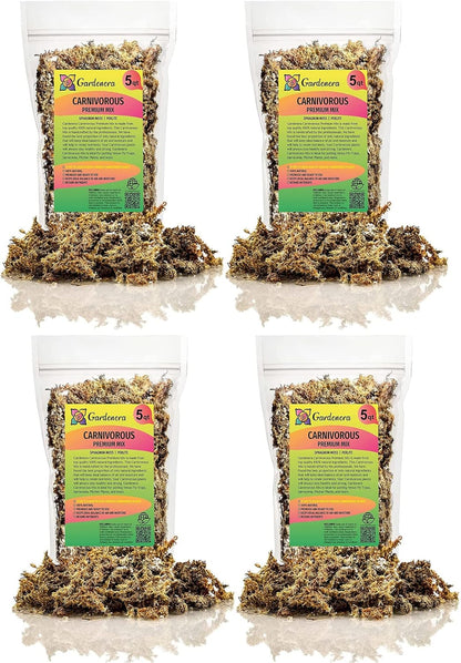 Gardenera Sphagnum Moss Potting Mix for Carnivorous Plants, Moss and Perlite Blend for Potting