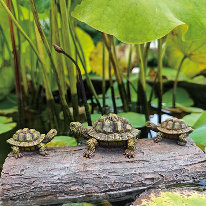 Green Resin Turtle Float Pond Decor, Realistic Floating Decor for Outdoor Ponds, Decorative Animal